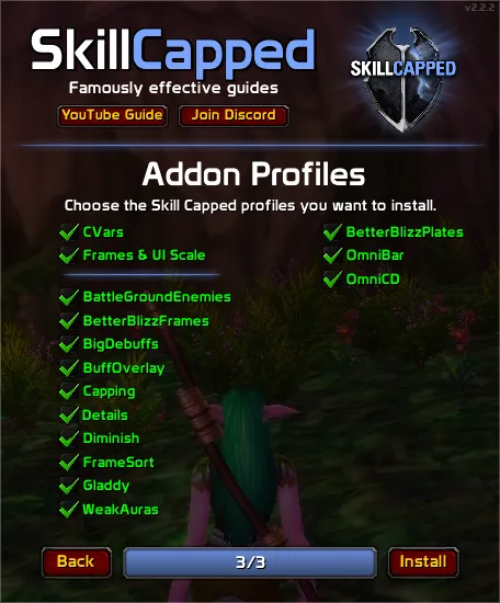 Skill Capped UI profile selection screen